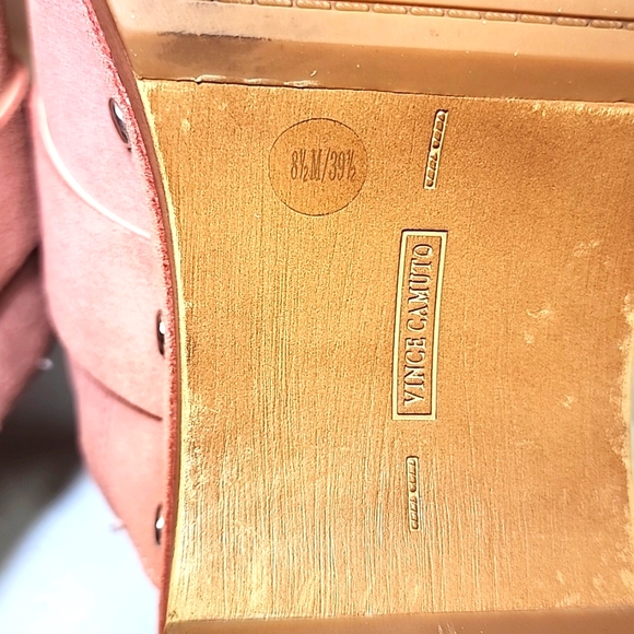 Vince Camuto Pink Suede Women's Mules Size 8 1/2 - Picture 5 of 12